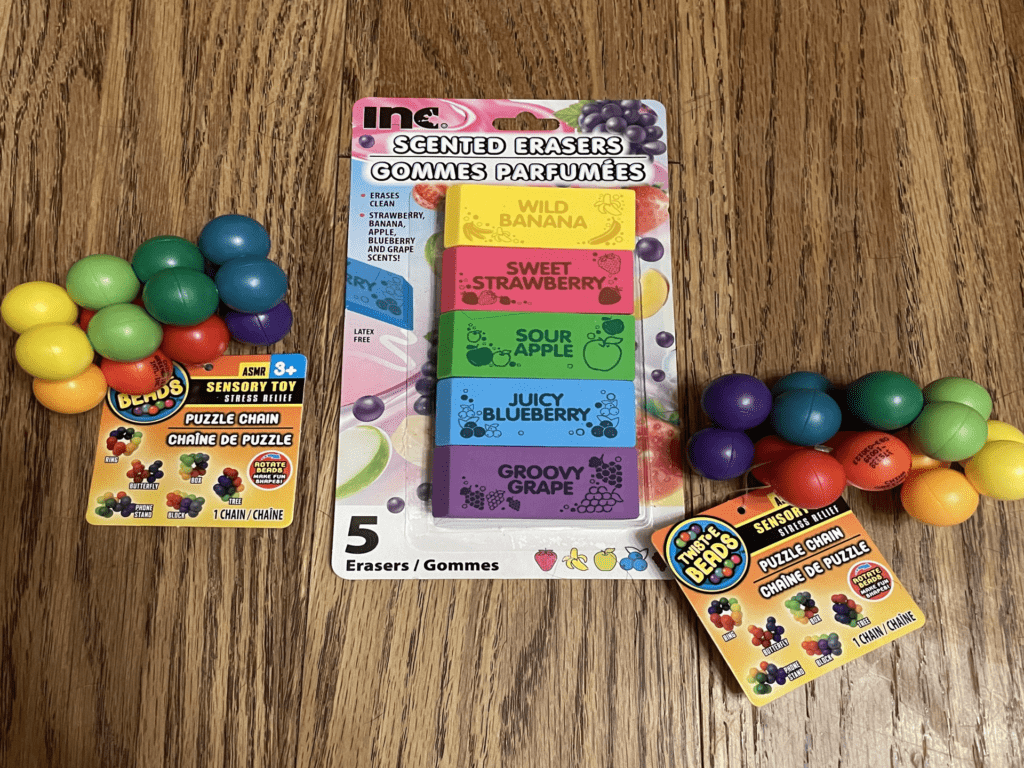 dollar tree sensory school supplies
