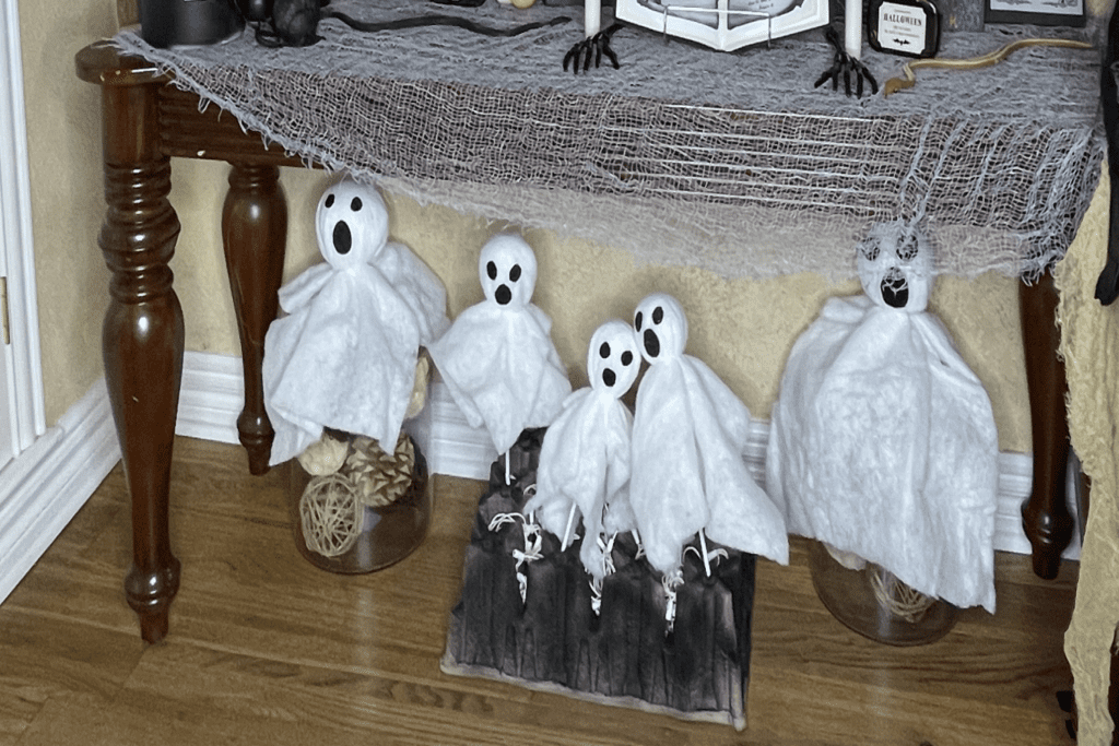 diy indoor and outdoor ghost halloween decorations