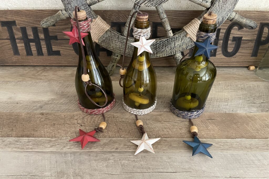 wine bottle wind chime diy