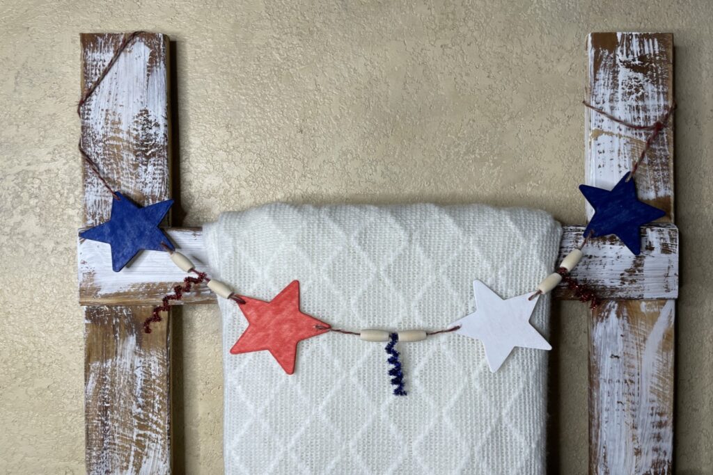 patriotic wood star garland