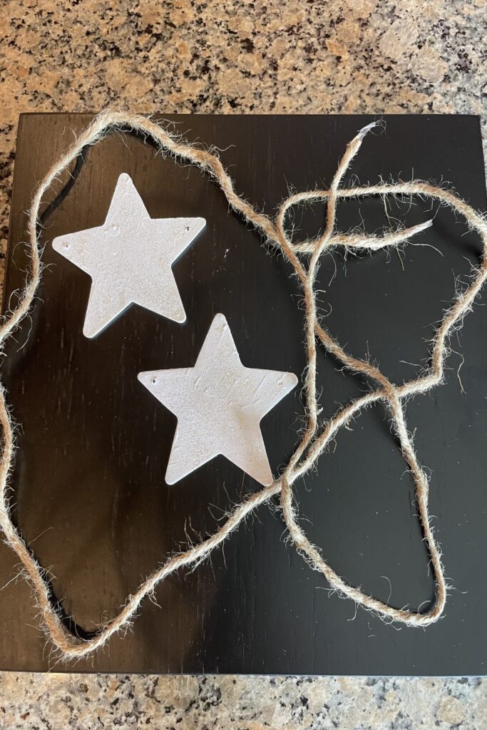 wooden star christmas garland